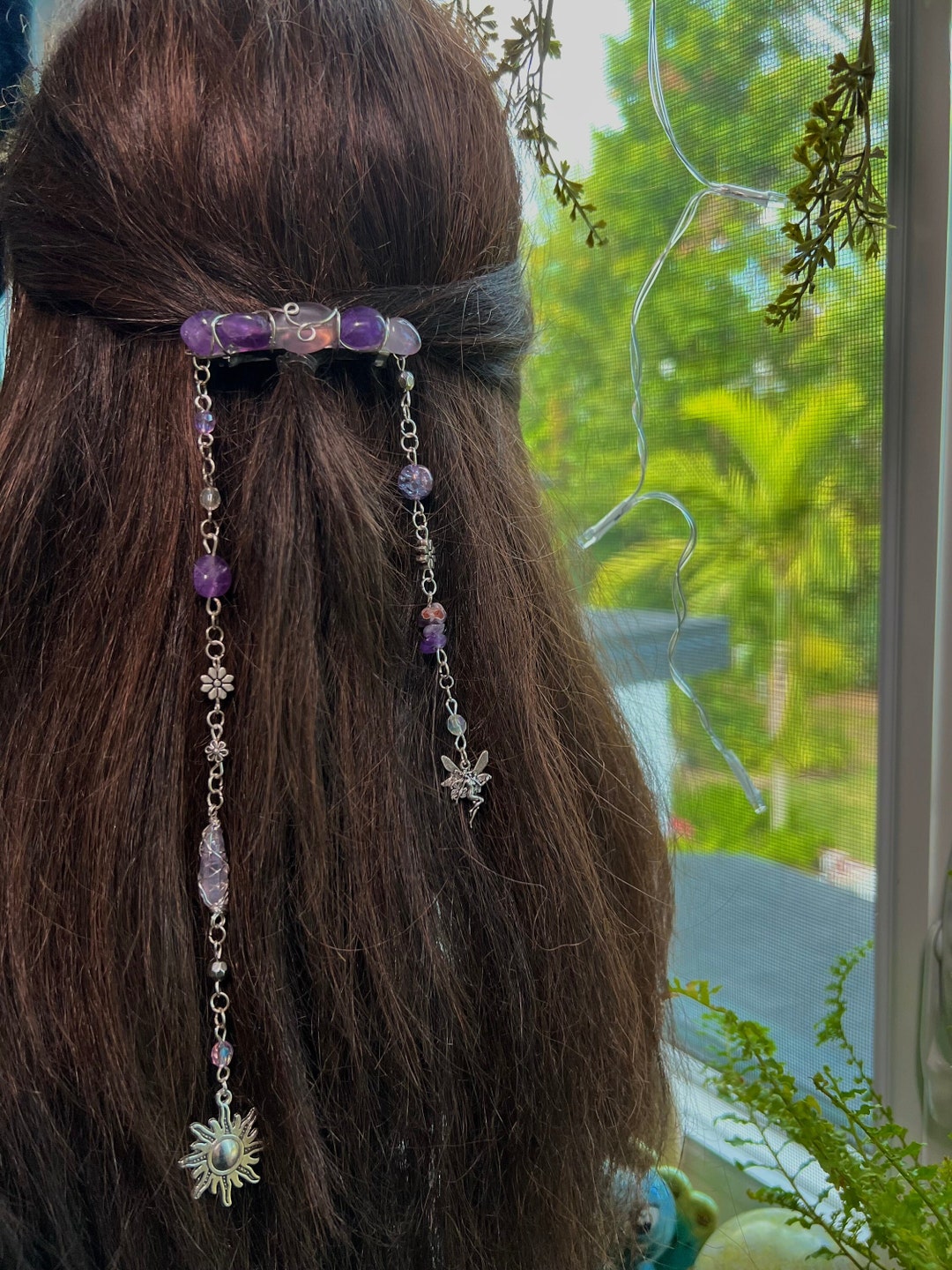 Enchanted Crystal Dangling Hair Clip Crystal Hair Jewelry Crystal Hair