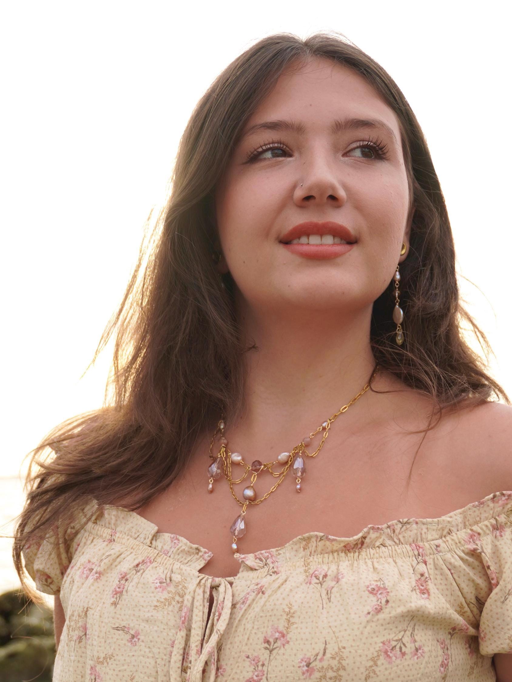 Perseverance Pink Persephone’s Perseverance Necklace 14k Gold Filled| Greek Mythology ...