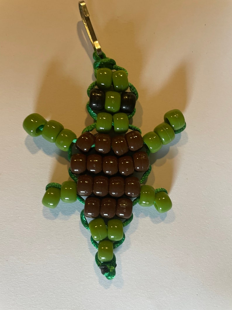 Beaded Turtle Keychain Etsy