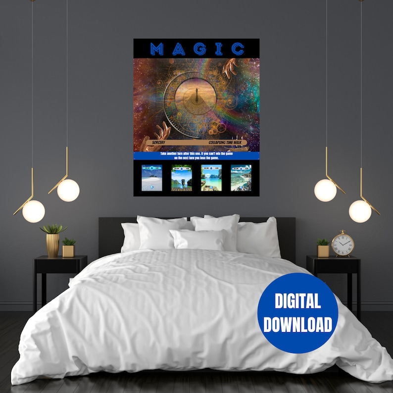 Magic the Gathering Collapsing Time Walk Printable Wall Art. Etsy