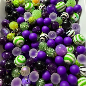 Halloween Acrylic and Silicone Beads | Halloween Focal Beads | Mixed Halloween Bead Grab Bags