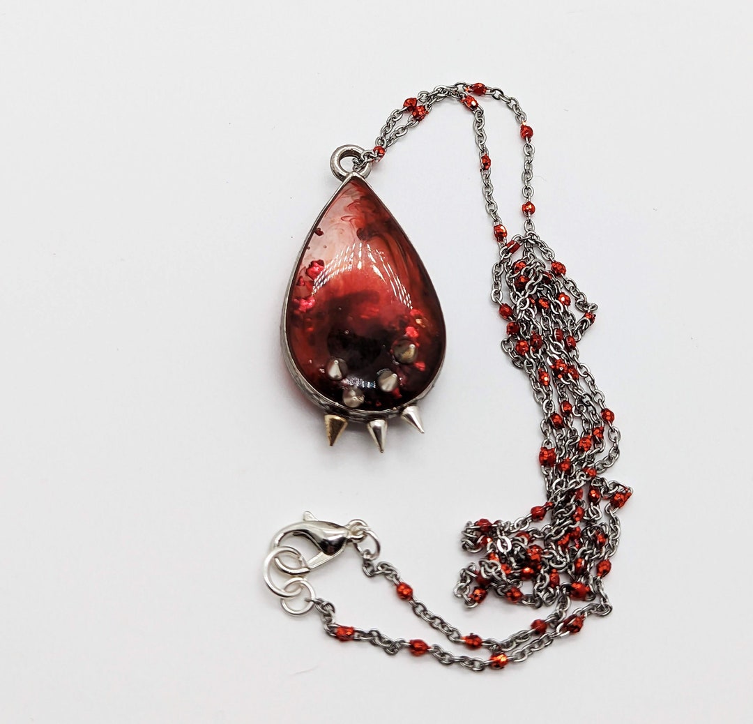 Blood Drop Necklace - Etsy