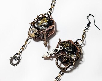 Es ist ungefähr Zeit Steampunk Zahnrad Ohrringe