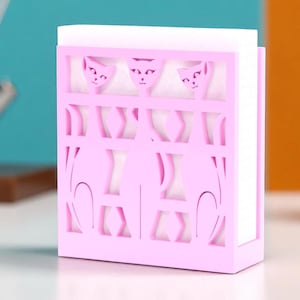 Atomic Space Cats Napkin Holder Table Decor Atomic Age Styled Cat Kitchen Gift 1960s 50s Era Unique Handmade USA