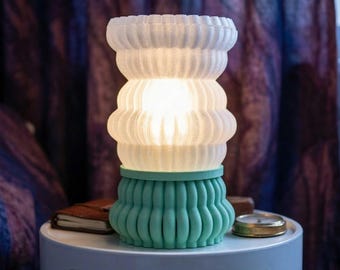 Xeno Node Space Age Lamp Table or Desk Light Customizable 70s Retro Quirky Decor Funky Bedside Eclectic Mood Lighting