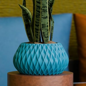 Rivara Vintage Style Planter Mid-Century Modern Pot with Retro Diamond  Weave Succulents, Cactus Plants  Indoor & Outdoor Use Made in USA