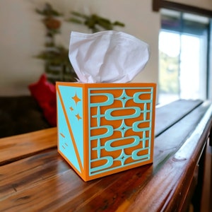 Atomic Ovals Mid Century Tissue Box Cover MCM Midmod Modern Home Décor Office Decoration MCM 50s 60s Retro Home Office Living Room Decor