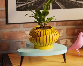 Boomerang Décor Table Retro Mid-Century Modern Accent Table Vintage Inspired Mini Plant Stand or Display Shelf Space Age Atomic