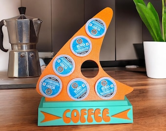 Retro Style Coffee Pod Holder for K-Cups - Space Age Mid-Century Modern Boomerang Design - MidMod MCM Kitchen Decor Organizer Made in USA