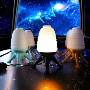 Valo shade \"space age\" ND ver.　ONE COLOR Space Age Swing-arm Wall Lamp With Orange Flower Shade - Etsy