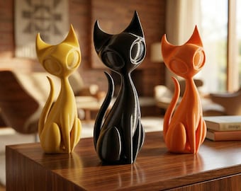 Avon Pretty Purrfect Black Cat Bubble Bath Gift for Atomic MCM Mid