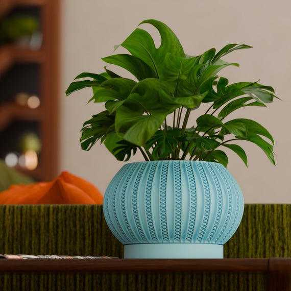 The Zyric Space Age Mid Century Modern Planter Pot With Vintage