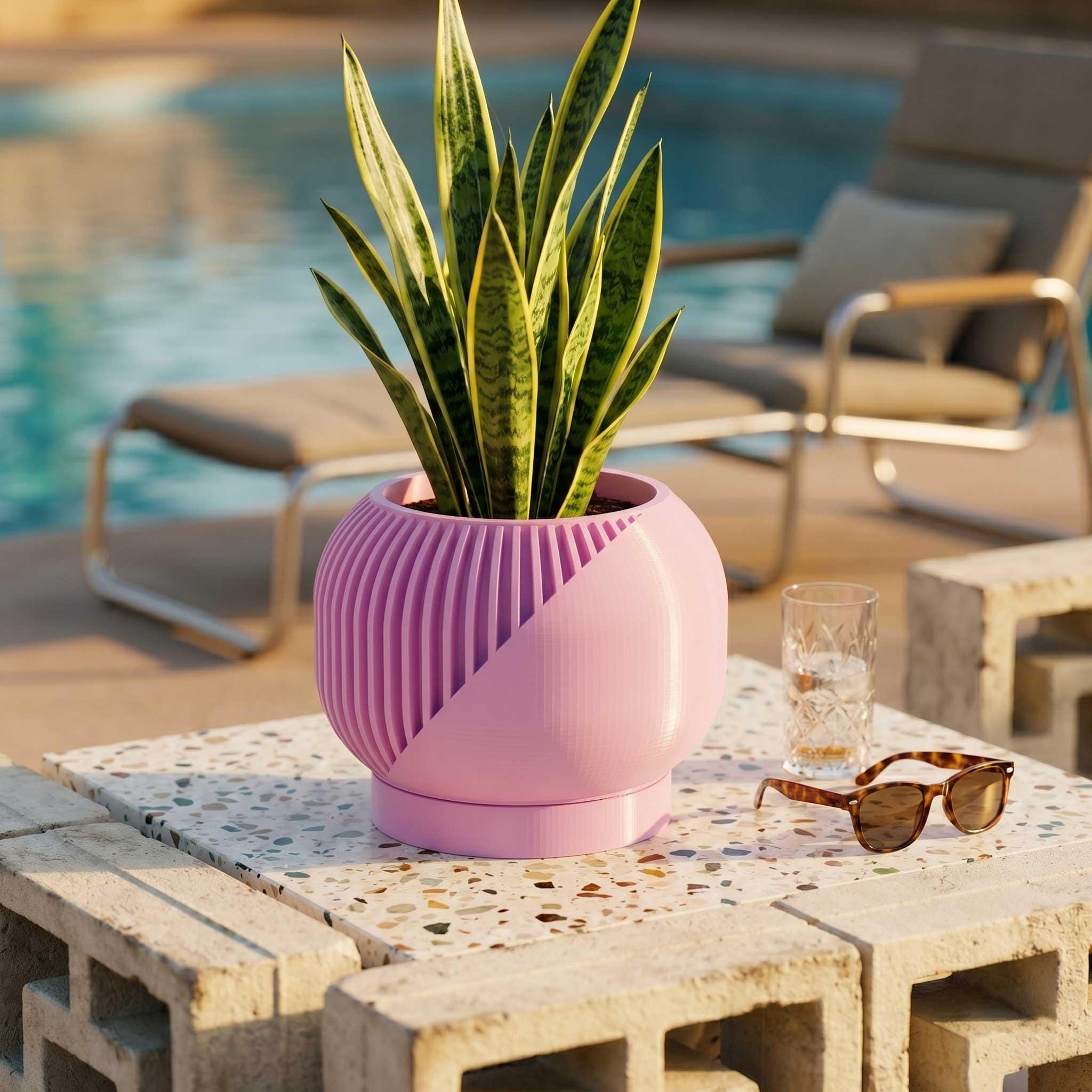 スペースエイジ　Vernnrpanton flower pot Nevron Space Age Retro Minimalist Planter Vintage Inspired Plants