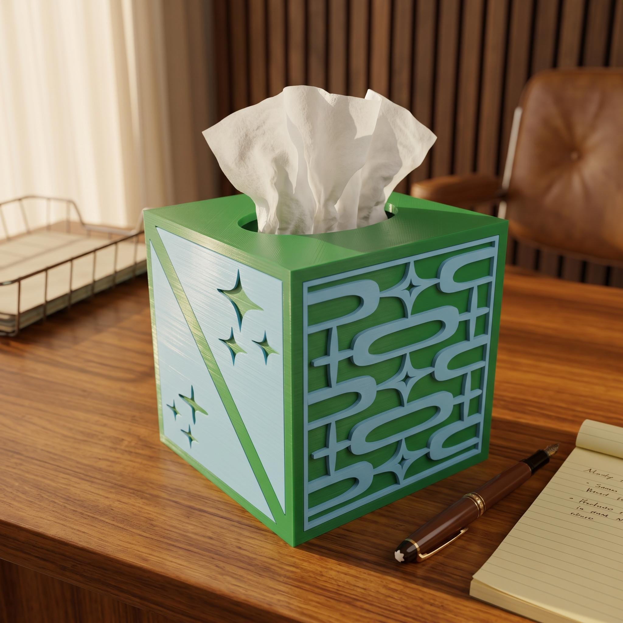 Atomic Ovals Mid Century Tissue Box Cover MCM Midmod Modern Home