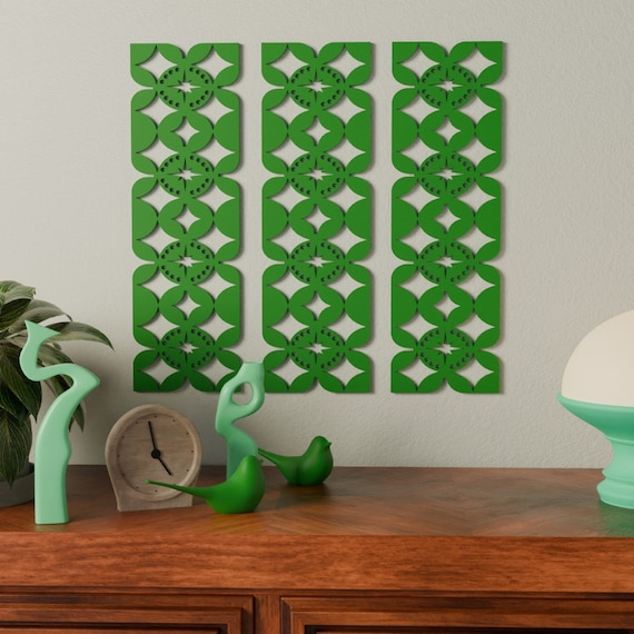 Mid Century Modern Vintage Flower Wave Starburst 3D Printed
