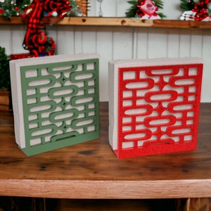 Retro Christmas Napkin Holder: Mid Century Modern Atomic Star Decor