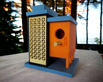 Retro Mid Century Modern Apartment Building The Lombard | Bird House | 3d Printed| 1960s Architecture Bird House Made In USA Modern