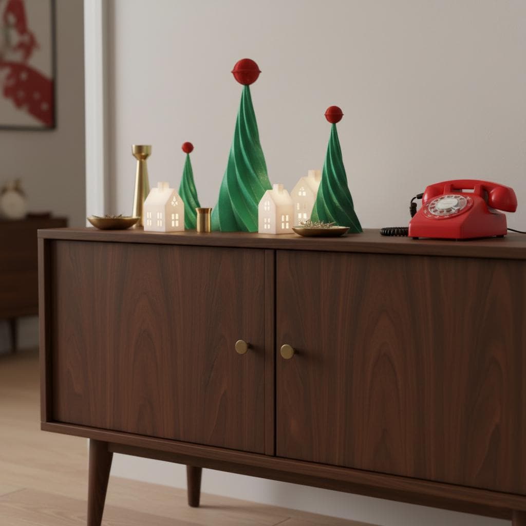 Mid Century Modern Retro Holiday Christmas Trees Décor | Christmas