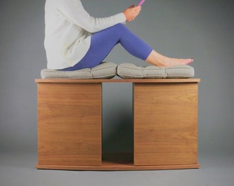 Caja de arena curva Mueble Banco con cubículos dobles