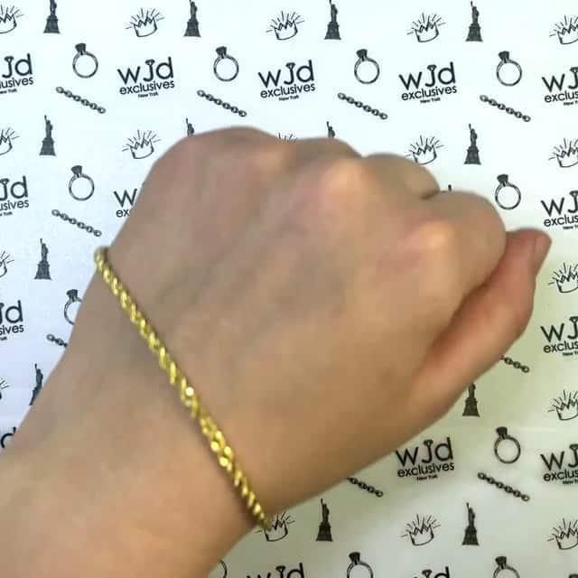 Gelbgold Anhänger Kette Italien 10 Karat Gelbgold Seilkette – 1,5 Mm Diamantgeschliffen, 10 Zoll (25 Cm), Italien, Mit Lobsterverschluss 10 Karat Gelbgold Ankett