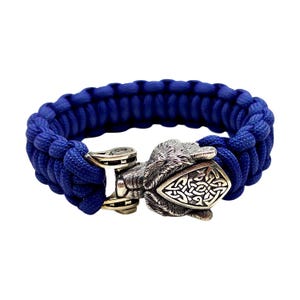 Men's bracelet "Bear", code BP, 925 sterling silver, paracord, celtic knot