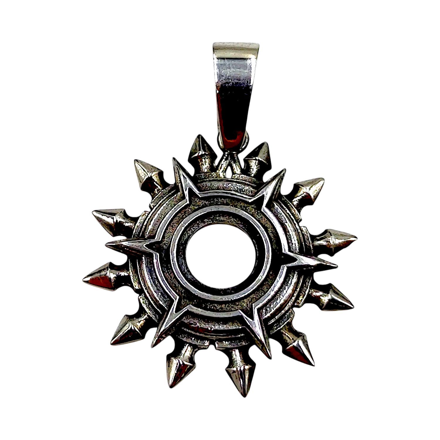 Sterling Silver Pelor Pendant: Dungeons Dragons Deity Jewelry