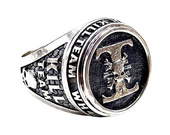 Men&#39;s ring from the series KILL TEAM Deathwatch space marines, code DW, completely 925 sterling silver