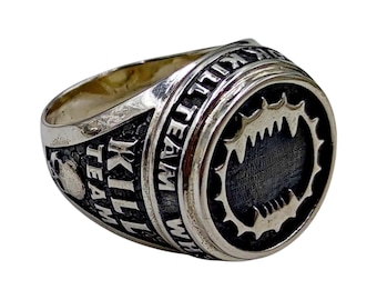 Men&#39;s ring from the series KILL TEAM World Eaters space marines, code WE, completely 925 sterling silver