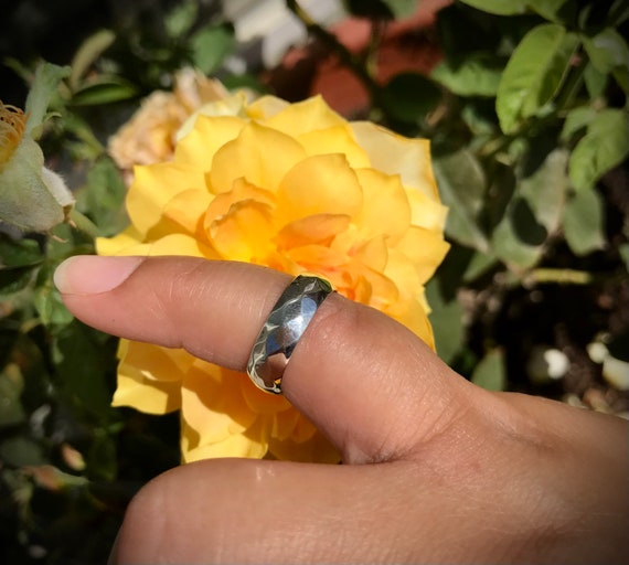Textured Ring, Geo Textured Ring, Textured Band View 3