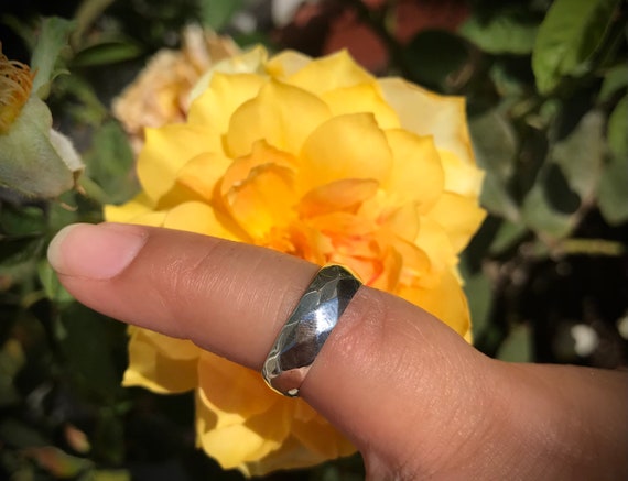Textured Ring, Geo Textured Ring, Textured Band View 4