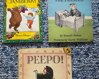 Vintage Children's Books - Your Choice- Jamberry, Bedtime for Frances, Peepo!