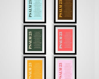 Psalm 23, 91, 100 Poster Set | Bible Verse Wall Art (Digital Download)