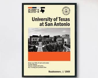 UTSA Campus Art Print | University of Texas at San Antonio (Digital Download)