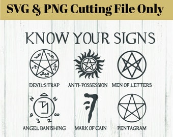 Know Your Signs Supernatural SVG & PNG