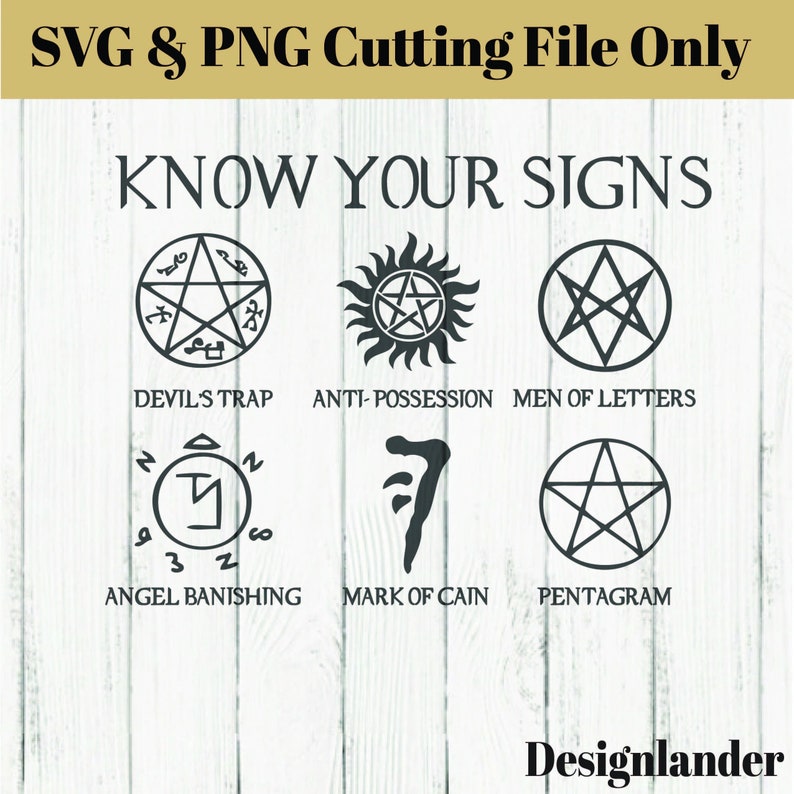 Know Your Signs Supernatural SVG & PNG Etsy