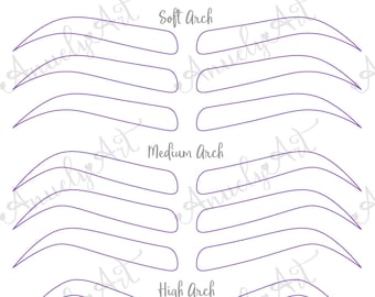 Eyebrows PNG + EPS , Beauty, Eyebrow Clipart, Microblading pattern, Microblade practice sheet, Brow digital download,  Clipart, ebv17282022