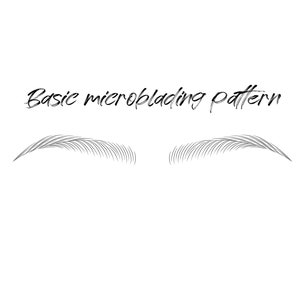 Basic microblading pattern, Microblading PDF, Microblading digital download, Eyebrows, Eyebrow practice, Microblading practice sheet