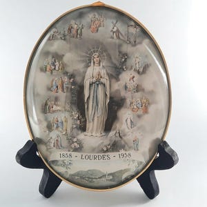 Vintage Ex Voto Doomed Reliquary Lourdes 1958