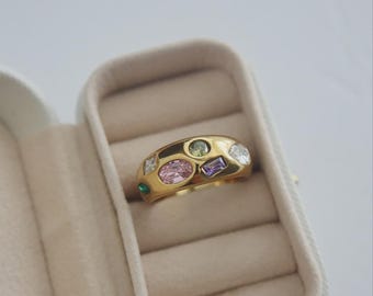Mosaic Ring | Multicolor Gem Ring