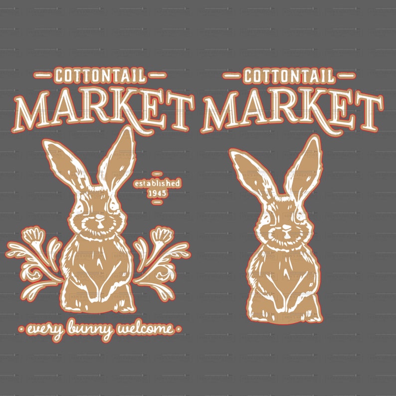 Spring Cottontail Market SVG & PNG Chalk File DIY Etsy