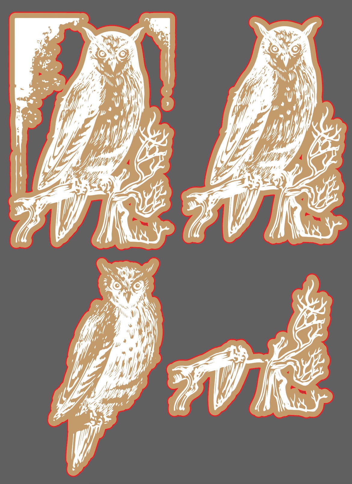 Wise Owl SVG, PNG, and PDF Chalk file I Glowforge I Cricut I Silhouette I Laser Cutter File I .15 of