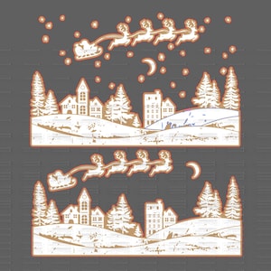 Plik SVG, PNG i PDF na noc wigilijną I Glowforge I Cricut I Silhouette I Plik do cięcia laserowego I offset .15
