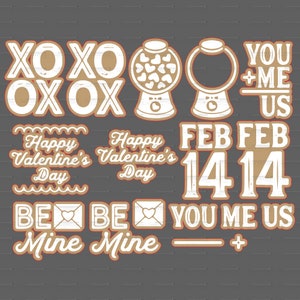 xo Be Mine SVG & PNG file  , DIY, Glowforge, Laser File .15 offset
