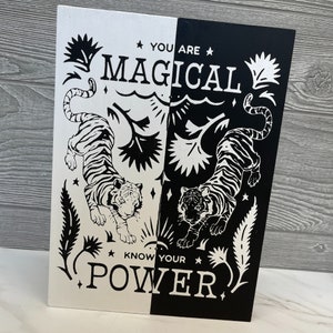 You Are Magical Artwork | Ying Yang I Black And White I Ken&#39;s Kreations Live Project | DIY I Home Decor I Handmade