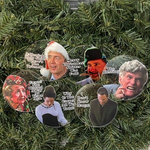 National Lampoon's Christmas Vacation Ornaments, Uncle Lewis, Aunt Bethany, Clark Griswold, Cousin Eddie, Margo, Todd,