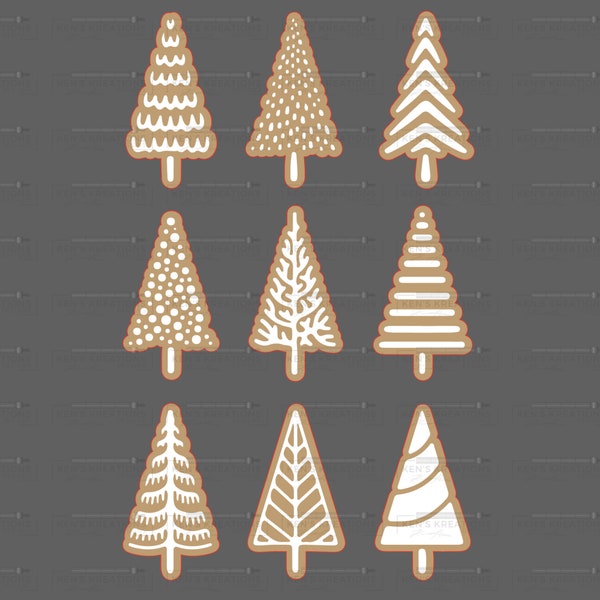 Happy Little Tree Pattern SVG and PNG file  , DIY, Glowforge, Laser File .15 offset
