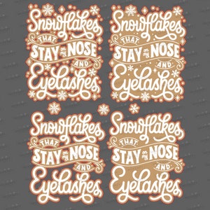 Sneeuwvlokken die blijven | SVG & PNG-bestand | | DIY, Glowforge, laservijl .15 offset