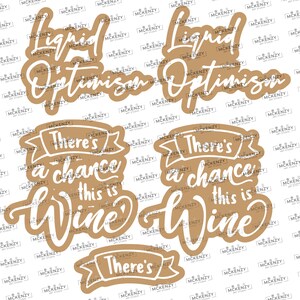 Liquid Optimism SVG & PNG file , DIY, Glowforge, Laser File .15 offset