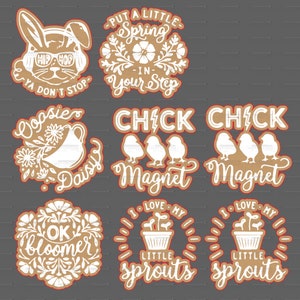 Spring in Your Step SVG & PNG Krijtbestand, DIY, Glowforge, Cricut, Silhouet, Laser Cutter File .15 offset