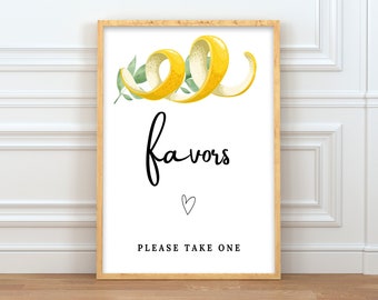 Modern Printable Wedding Favors Sign, Table Decor, Bridal Shower Sign, Baby Shower Sign, Please Take One, Modern Favor Sign, Favor Printable